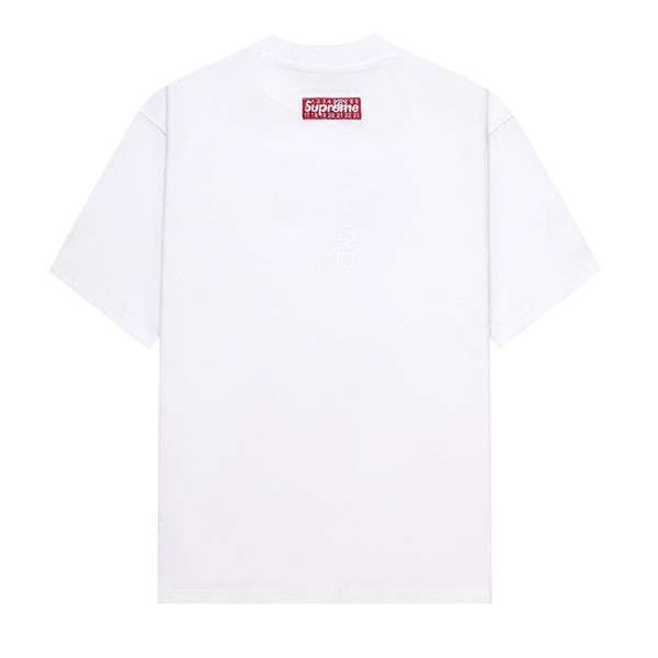 n級品 シュプリーム x mm6 偽物 メゾン マルジェラ ボックス ロゴ tシャツ ホワイト shm75807